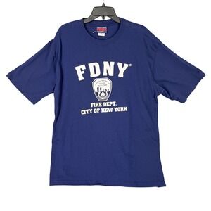 FDNY Fire Dept Shirt XL Navy NYC Official Licensed Americana Heritage Patriotic